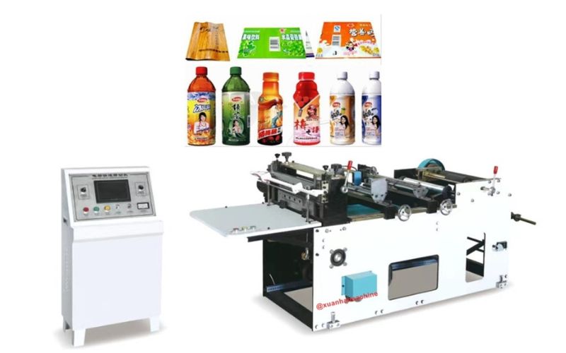 PVC PET Flim Shrink Sleeve Label Cutting Machine For Beverage Bottle Packages,Battery QP-350