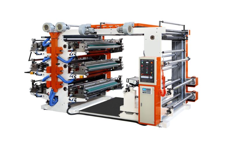 Six Color Flexo Printing Machine For Printing HDPE, LDPE, Paper, Rolling Paper YT Series 