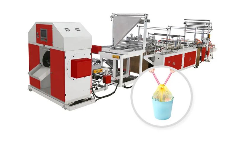 Automatic Poly Draw Garbage Bag Making Machine To Make Rolling Plastic Trash Bag For Rubbish