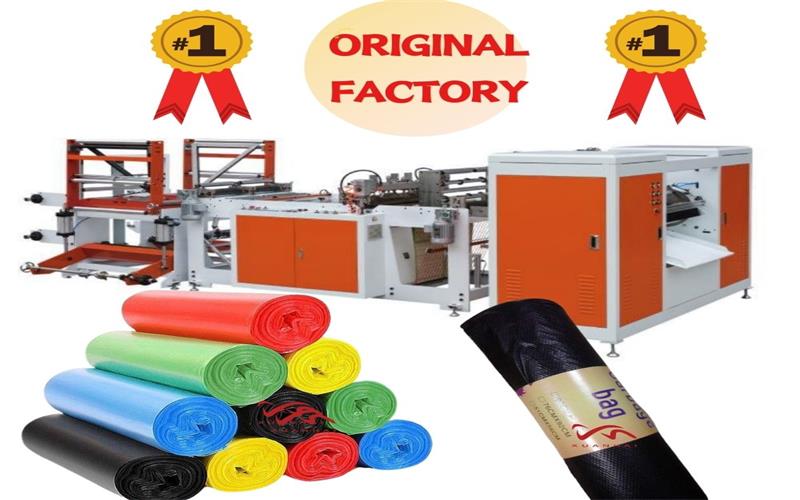 Fully Auomatic Rolling Star Sealing Garbage Bag Making Machine For Trash Bag With Non Stop