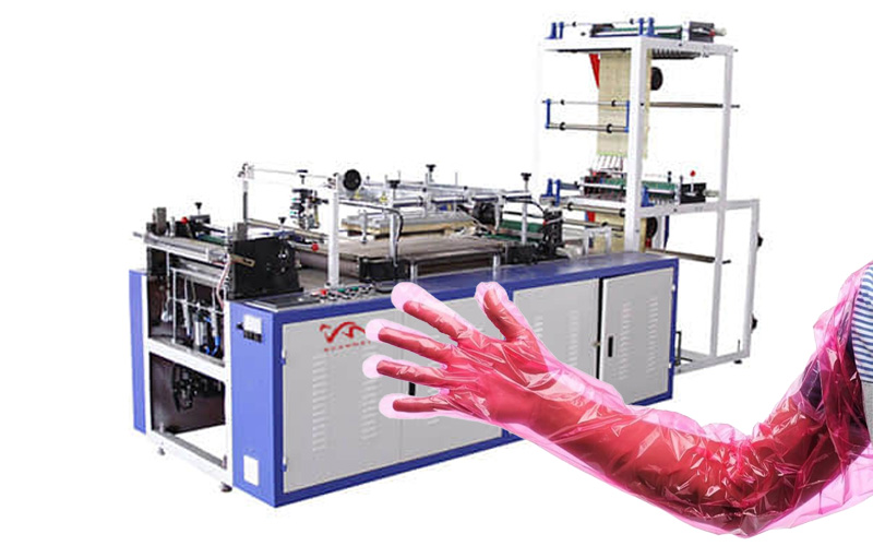 Pe Long Arm Sleeve Veterinary Insemination Gloves Making Machine For Cattle and Sheep Plastic Glove