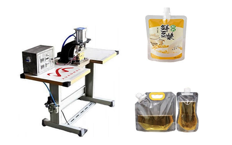 China Manufacturer Manual Plastic Spout Pouch Insert Sealing Machine
