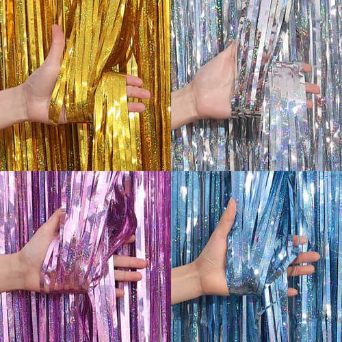 Automatic Eco-friendly Tinsel Metallic Fringe Foil Curtain Making Machine for Party Backdrop Curtain