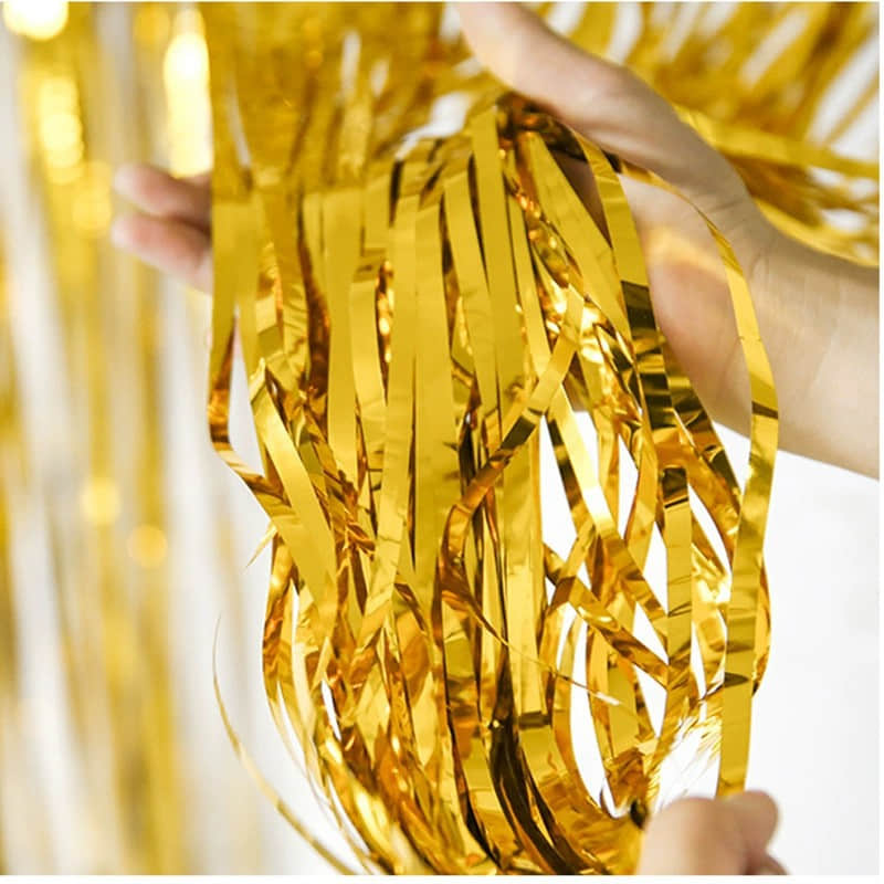 Automatic Eco-friendly Tinsel Metallic Fringe Foil Curtain Making Machine for Party Backdrop Curtain