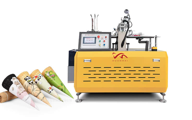 Automatic Disposable Ice Cream Cone Paper Wrapper and Firework Cone Wrapper Making Machine