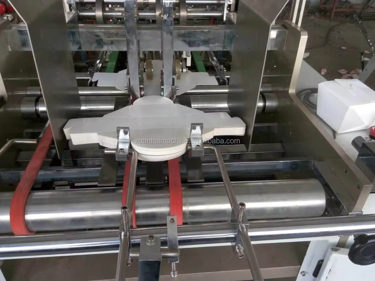 ZF-800 Automatic Carton Erector Hamburger Box Making Machine