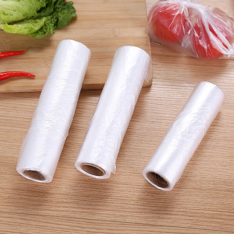 450mm*2 Double Lines Perforation Roll Plastic Food Storage Flat Bags Making Machine With Paper Core