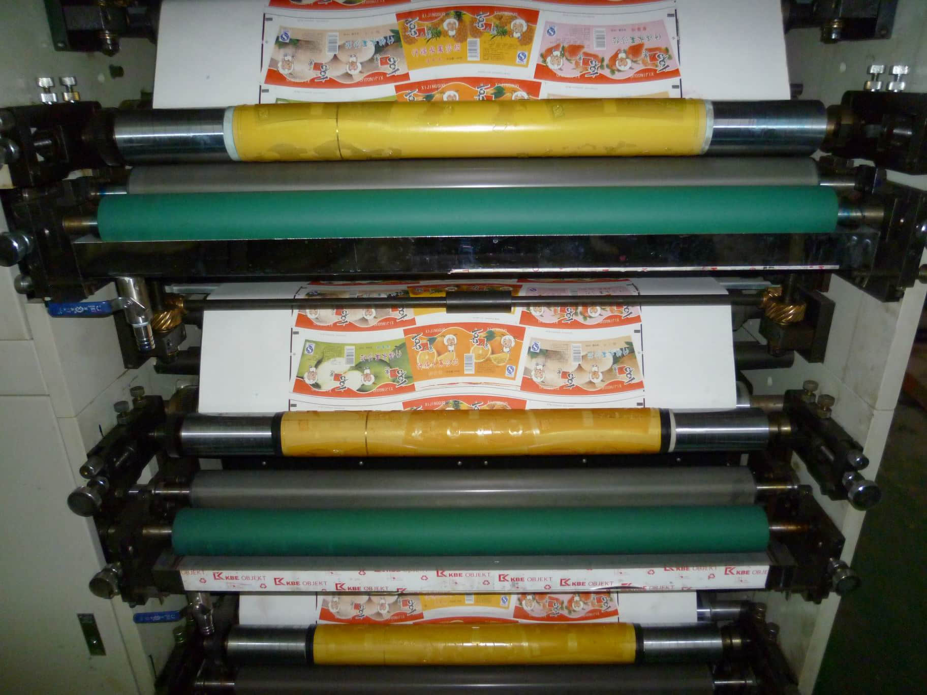 RY850 6 Color Flexo Printing Machine 850mm Width Paper Film Label Roll to Roll Print