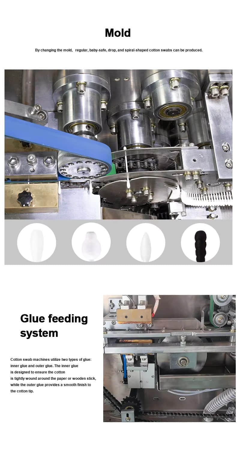 Cotton Swab Making Machine Produce Cotton Swabs of Various Materials and Package in Zipper Bags