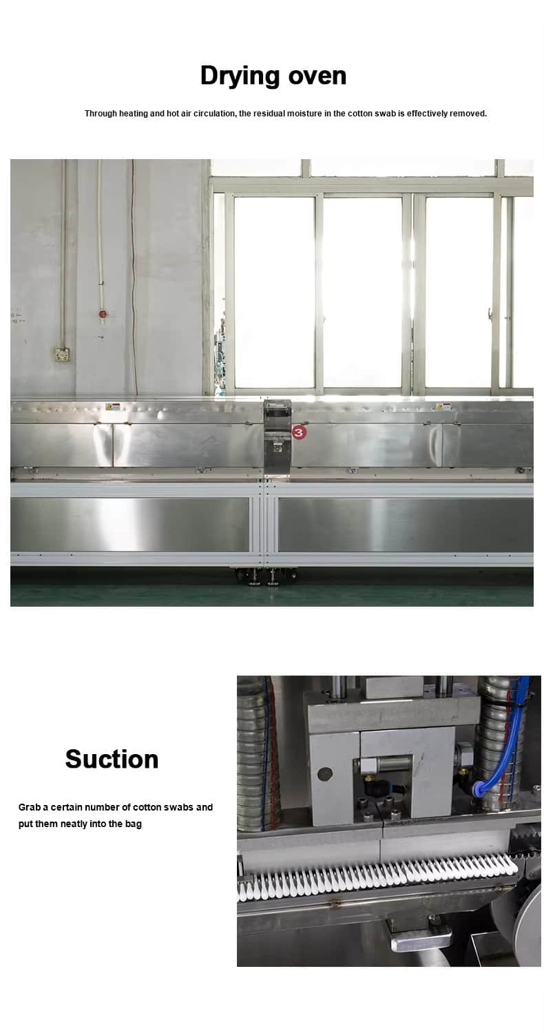 Cotton Swab Making Machine Produce Cotton Swabs of Various Materials and Package in Zipper Bags