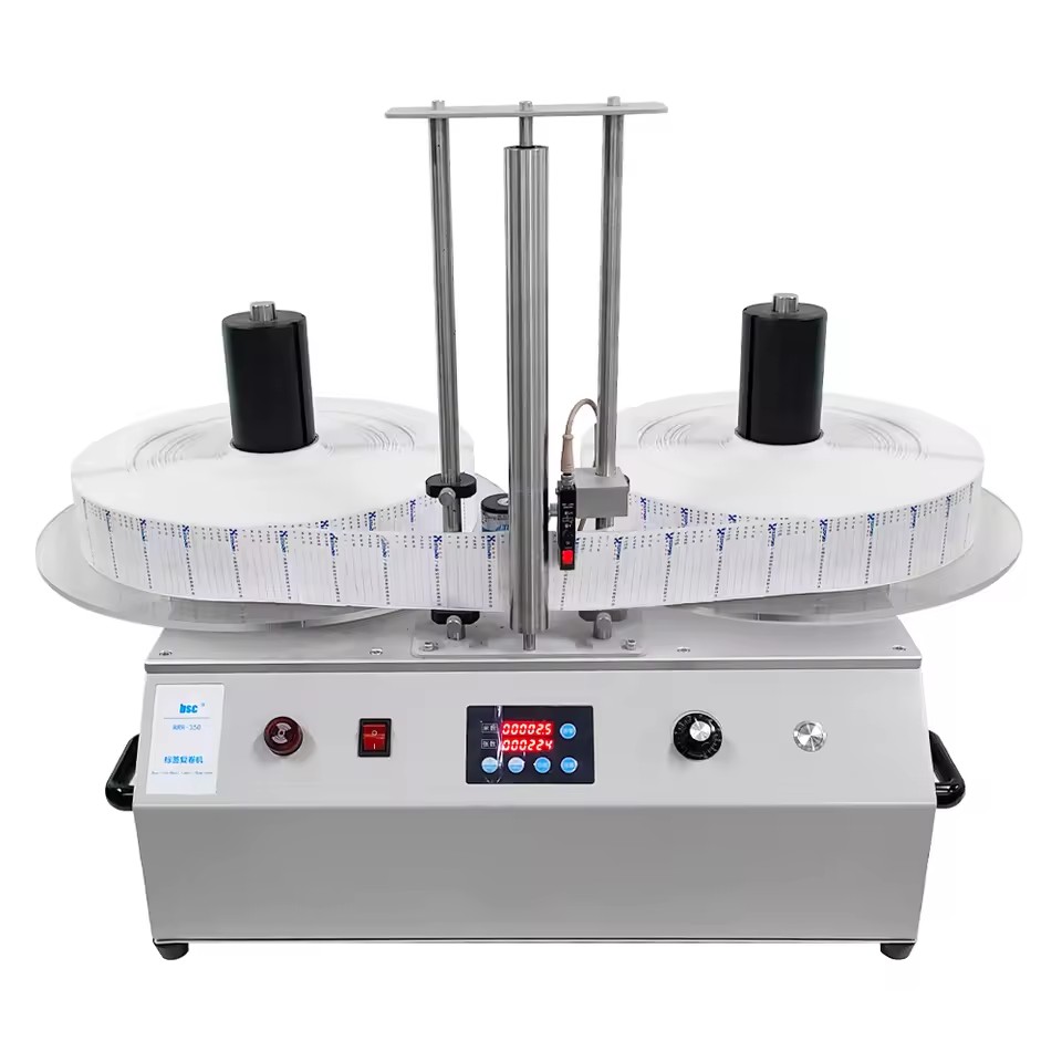BSC-R350 Automatic Label Rewinder Machine | Reel-to-Reel with Digital Counter & 450mm OD