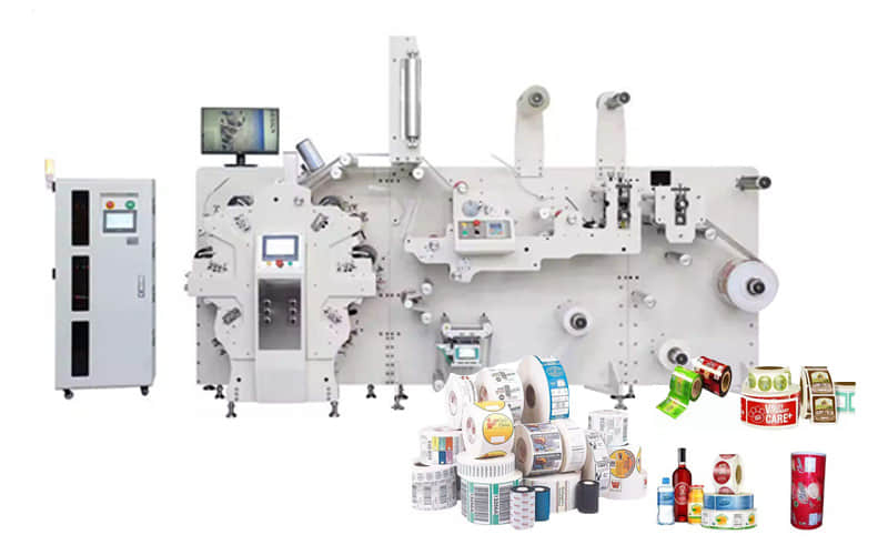 Automatic 6-12 Colors Label Paper CI Flexographic Printing Machine for Roll Label Stickers