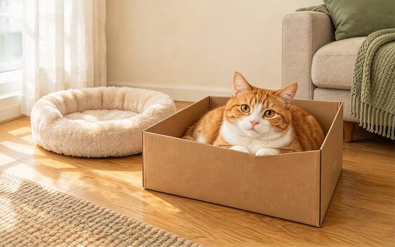 Why Cats Prefer Cardboard Boxes Over Fluffy Beds | Bowl Scratcher Machine